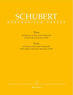 Schubert, F: Piano Trios in B-flat (D.28); E-flat (D.897), Op.post.148 (Urtext)