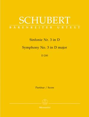Schubert, F: Symphony No.3 in D (D.200) (Urtext)