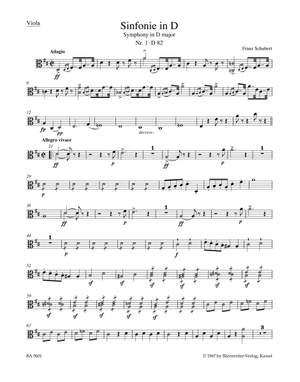Schubert, F: Symphony No.1 in D (D. 82) (Urtext)