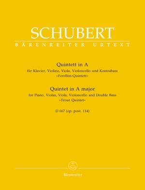 Schubert, F: Piano Quintet in A (Trout), Op.posth.114 (D.667) (Urtext)