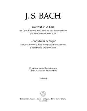 Bach, JS: Concerto for Oboe d'amore in A (after BWV 1055) (Urtext)
