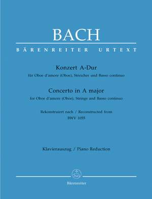 Bach, JS: Concerto for Oboe d'amore in A (after BWV 1055) (Urtext)