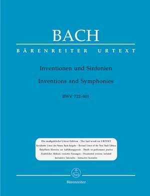 Bach, JS: Inventions & Sinfonias (BWV772-801) (Urtext)