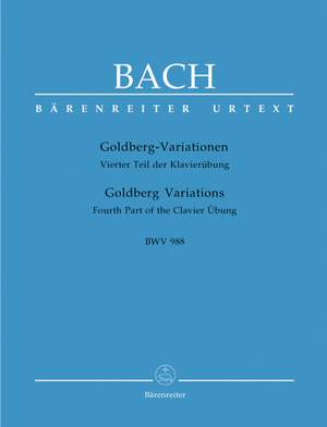 Bach, JS: Goldberg Variations (BWV988) (Klavieruebung, Part 4) (Urtext)