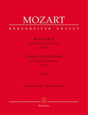 Mozart, WA: Concerto for Piano No.15 in B-flat (K.450) (Urtext)