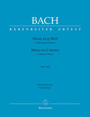 Bach, JS: Lutheran Mass in G minor (BWV 235) (Urtext) (L)