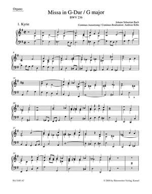 Bach, JS: Lutheran Mass in G (BWV 236) (Urtext) (L)