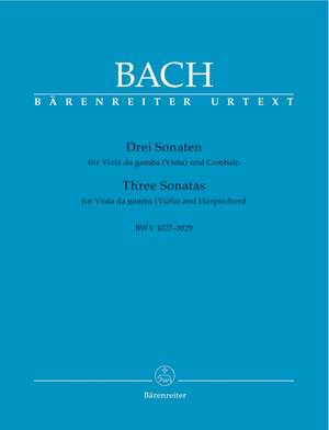 Bach, JS: Sonatas (3) (BWV 1027 - 1029) (G maj, D maj, G min) (Urtext)