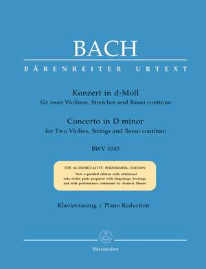 Bach, JS: Concerto for Two Violins in D minor (BWV 1043) (Urtext)