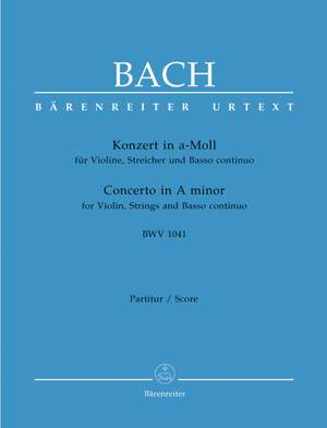 Bach, JS: Concerto for Violin in A minor (BWV 1041) (Urtext)