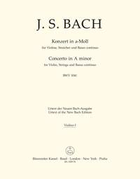 Bach, JS: Concerto for Violin in A minor (BWV 1041) (Urtext)