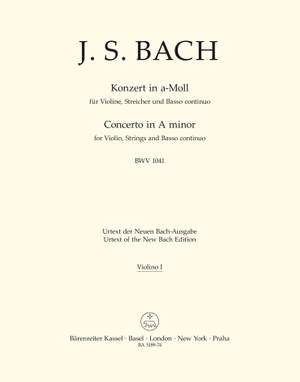 Bach, JS: Concerto for Violin in A minor (BWV 1041) (Urtext)