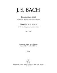 Bach, JS: Concerto for Violin in A minor (BWV 1041) (Urtext)