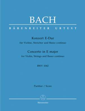 Bach, JS: Concerto for Violin in E (BWV 1042) (Urtext)