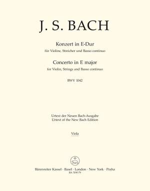 Bach, JS: Concerto for Violin in E (BWV 1042) (Urtext)