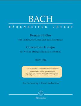 Bach, JS: Concerto for Violin in E (BWV 1042) (Urtext)