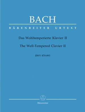 Bach, JS: Well-Tempered Clavier, Book 2 (BWV 870-893) (Urtext)