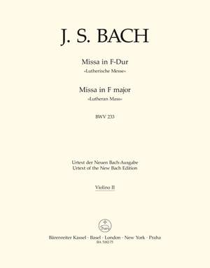 Bach, JS: Lutheran Mass in F (BWV 233) (Urtext) (L)