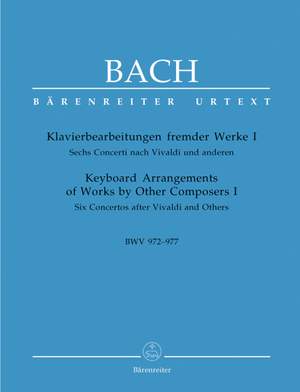 Bach, JS: Keyboard Arrangements of Works by Other Composers I (Urtext). BWV 972-977