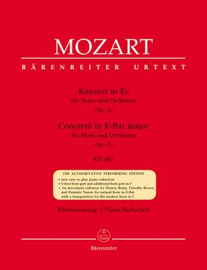 Mozart, WA: Concerto for Horn No.3 in E-flat (K.447) (Urtext)