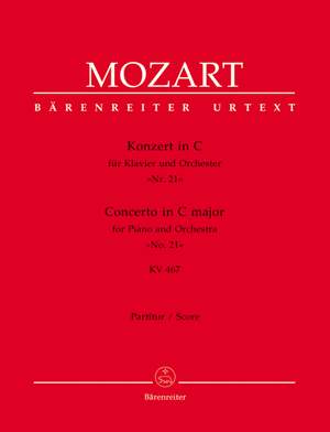 Mozart, WA: Concerto for Piano No.21 in C (K.467) (Urtext)