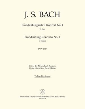 Bach, JS: Brandenburg Concerto No.4 in G (BWV 1049) (Urtext)