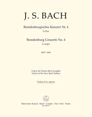 Bach, JS: Brandenburg Concerto No.4 in G (BWV 1049) (Urtext)