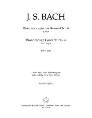 Bach, JS: Brandenburg Concerto No.4 in G (BWV 1049) (Urtext)