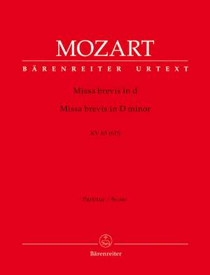 Mozart, WA: Missa brevis in D minor (K.65) (Urtext)