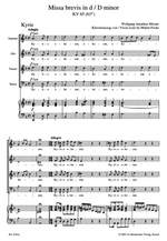 Mozart, WA: Missa brevis in D minor (K.65) (Urtext) Product Image
