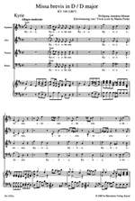 Mozart, WA: Missa brevis in D (K.194) (Urtext) Product Image