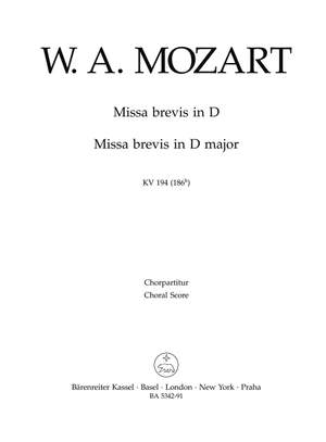 Mozart, WA: Missa brevis in D (K.194) (Urtext)