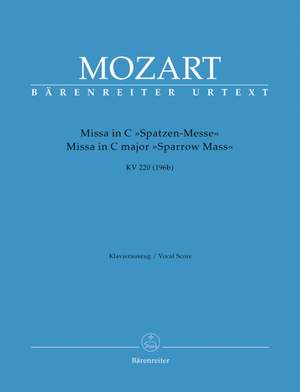 Mozart, WA: Missa brevis in C (K.220) (Spatzen-Messe) (Urtext)