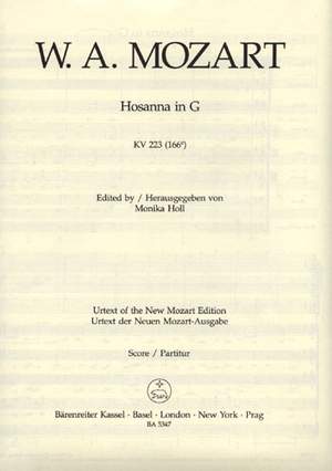 Mozart, WA: Hosanna in G (K.223) (L) (Urtext)