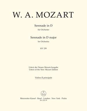 Mozart, WA: Serenade No. 6 in D (K.239) (Serenata notturna) (Urtext)