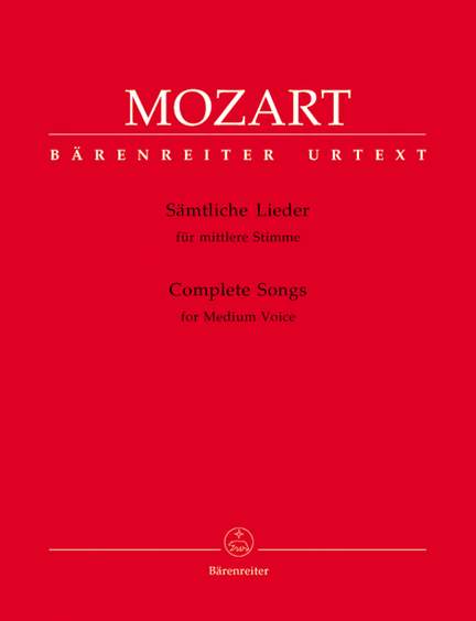 Mozart, WA: Songs for Medium Voice, Complete (Urtext)
