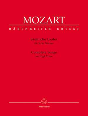 Mozart, WA: Songs for High Voice, Complete (Urtext)