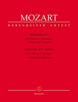 Mozart, WA: Serenade for two Oboes, two Clarinets, two Horns and two Bassoons in C minor (K.388/384a) (Urtext)