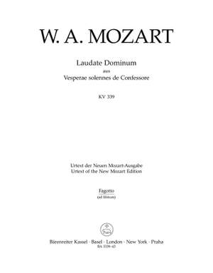 Mozart, WA: Laudate Dominum (K.339) (from Vesperae solennes de Confessore) (Urtext)