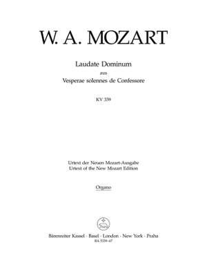 Mozart, WA: Laudate Dominum (K.339) (from Vesperae solennes de Confessore) (Urtext)