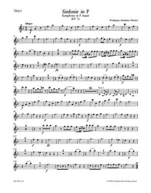 Mozart, WA: Symphony in F (K.75) (Urtext)
