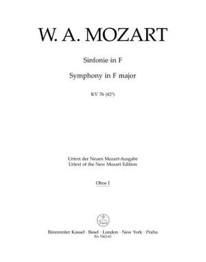 Mozart, WA: Symphony in F (K.76) (Urtext)