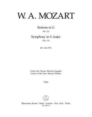 Mozart, WA: Symphony No.12 in G (K.110) (Urtext)