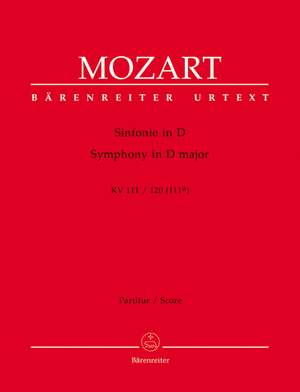 Mozart, WA: Symphony in D (K.111/120) (Urtext)