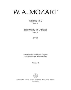 Mozart, WA: Symphony No. 7 in D (K.45) (Urtext)