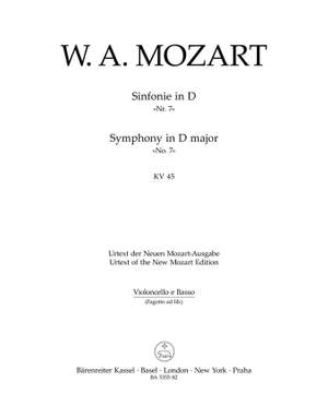 Mozart, WA: Symphony No. 7 in D (K.45) (Urtext)