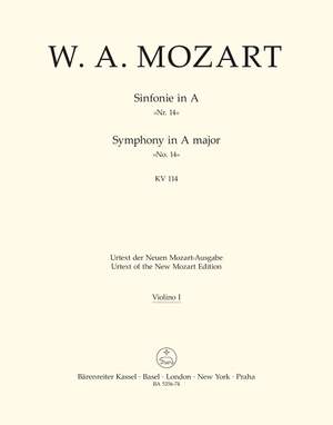 Mozart, WA: Symphony No.14 in A (K.114) (Urtext)