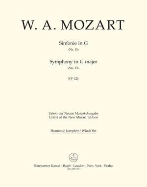Mozart, WA: Symphony No.15 in G (K.124) (Urtext)
