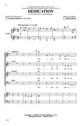 Andy Beck: Dedication SATB