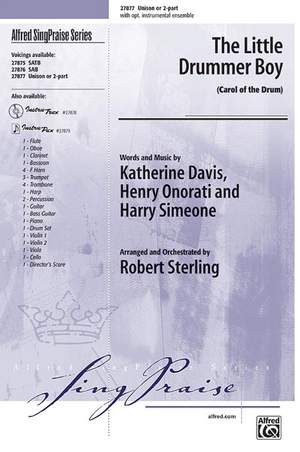 Katherine K. Davis/Henry Onorati/Harry Simeone: The Little Drummer Boy Unison / 2-Part
